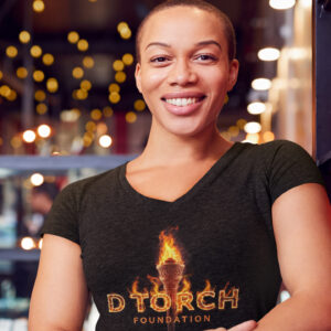 D Torch Foundation Women’s V-Neck Tee
